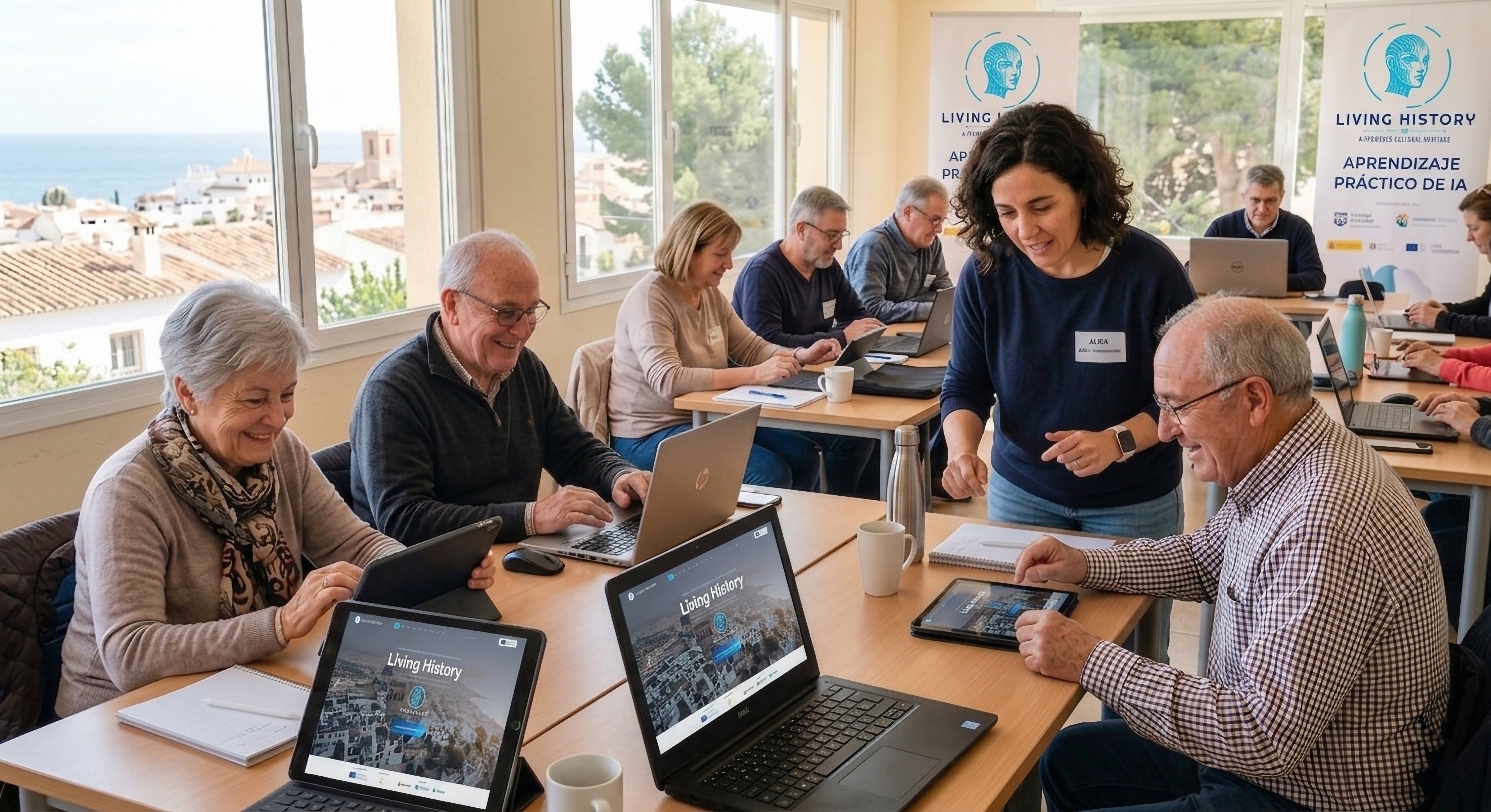 Formació d'adults en IA — Living History